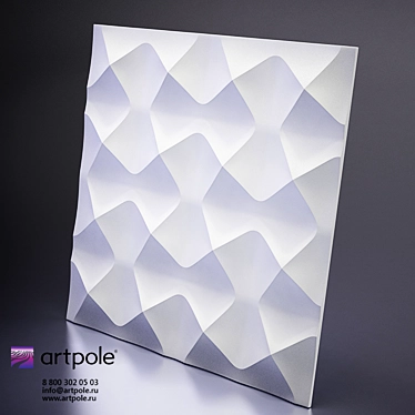 Title: Aura 3D Plaster Panel: Elevate Your Space 3D model image 1 