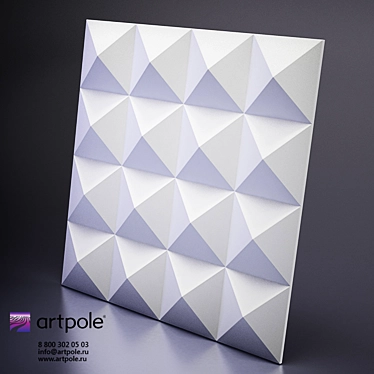 3D Plaster Panel with Zoom Effect 3D model image 1 