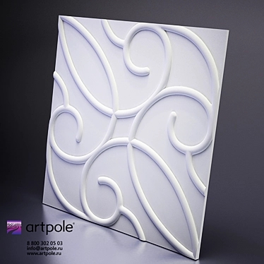 Zafira Plaster 3D Panel: Exquisite Design, Superior Quality! 3D model image 1 