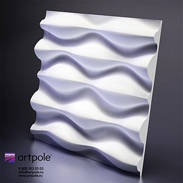 3D Plaster Drop Panel by Artpole 3D model image 1 