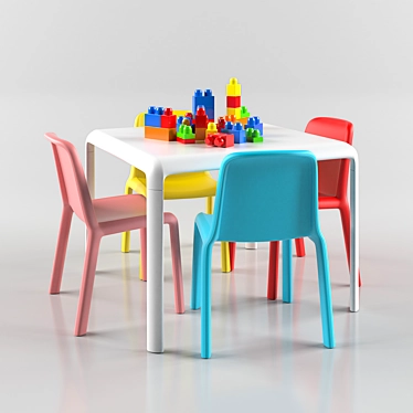 Snow 303 Jr. Chair & Table Set 3D model image 1 