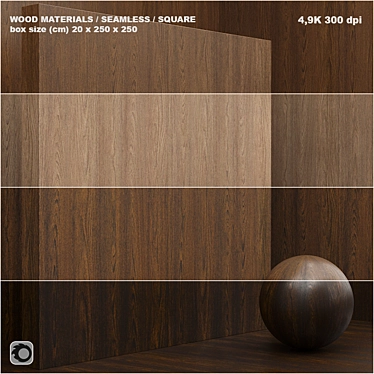 Seamless Wood Veneer Set - 36 Pieces 3D model image 1 