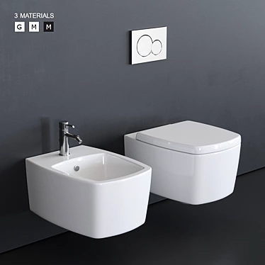 SA.02 Wall-Hung Ceramic Toilet 3D model image 1 