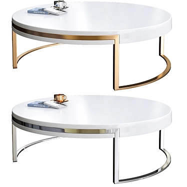 Sleek Ross Coffee Table | High Gloss Finish 3D model image 1 