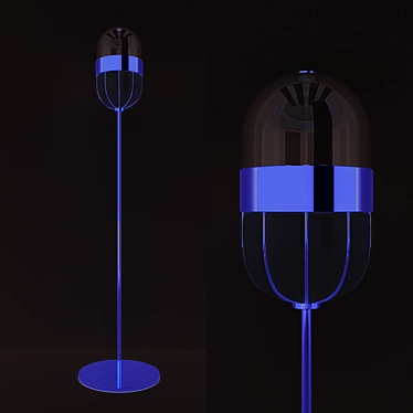 Innovative Murano Glass Floor Lamp 3D model image 1 