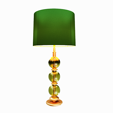 Elegant Hand Blown Green Glass Table Lamp 3D model image 1 