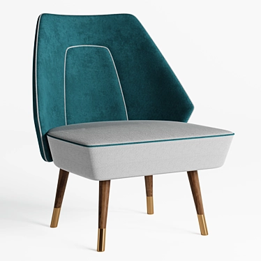 Elegant Deux Lounge Chair 3D model image 1 