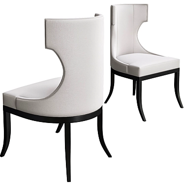 Elegant Upholstered Dining Chair 3D model image 1 