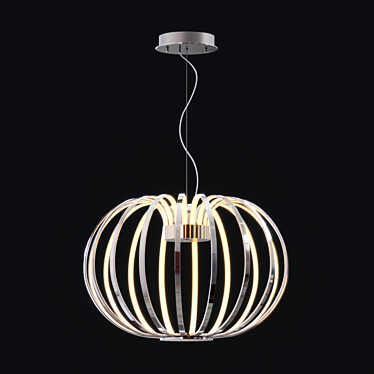 Modern Argent LED Pendant 3D model image 1 