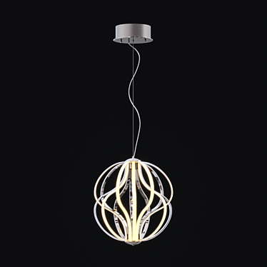 Aura LED 14-Light Pendant: Sleek and Stylish Illumination 3D model image 1 