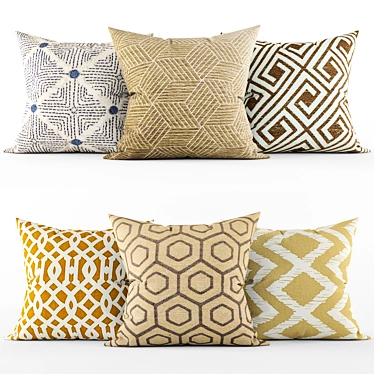 Elegant Cushion Collection 3D model image 1 