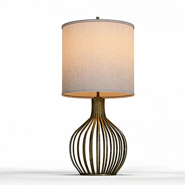 Modern Bast 31" Table Lamp | Contemporary Lighting 3D model image 1 