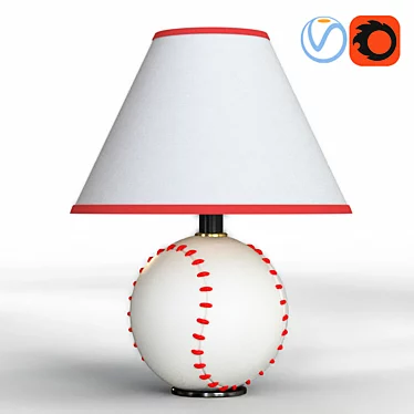 Playful Tessa Baseball Lamp 3D model image 1 