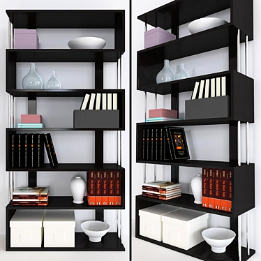 Sleek Shelf for Books & Decor 3D model image 1 