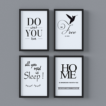 Text posters scandinavian