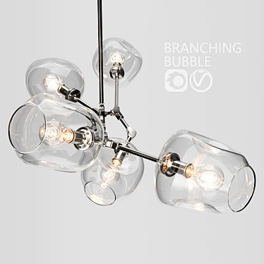 Branching Bubble Pendant Lights 3D model image 1 