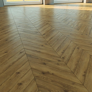 Natural Wood Parquet Flooring 3D model image 1 