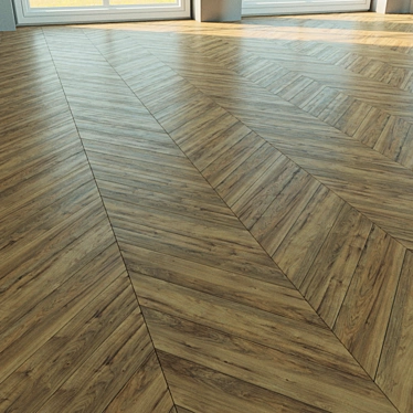 Natural Wood Parquet Flooring 3D model image 1 