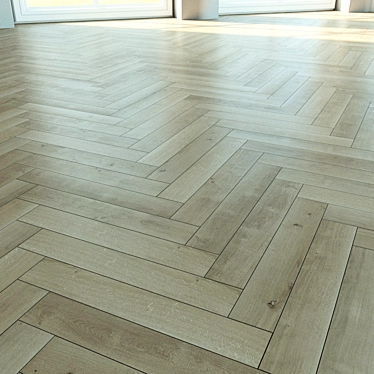 Natural Wood Parquet Flooring 3D model image 1 