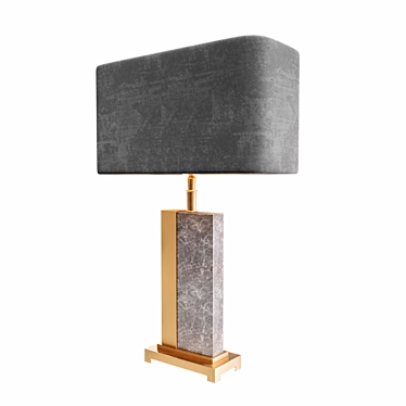 Elegant Grey Marble Table Lamp 3D model image 1 