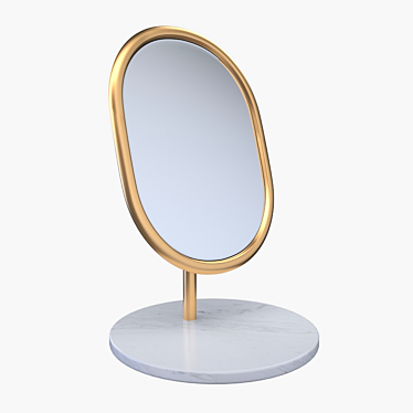 Elegant Countertop Mirror 3D model image 1 