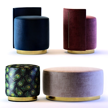 Elegant Ottoman Collection: Larkin & Camille 3D model image 1 