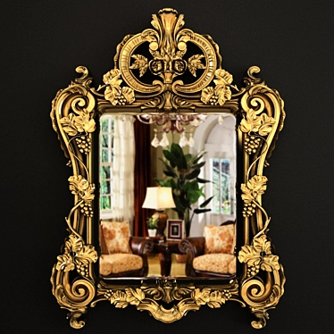 Title: Regence Giltwood Mirror (18th c.) 3D model image 1 