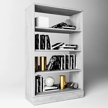 Havsta Shelving Unit with Base 3D model image 1 