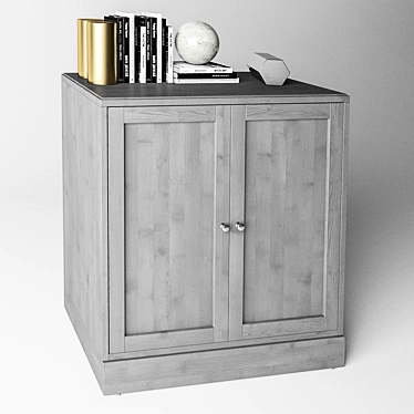 HAVSTA Cabinet with Base Gray/Brown: 81x89x47cm 3D model image 1 