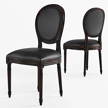 Classic French Style Dining Chair 3D model image 1 