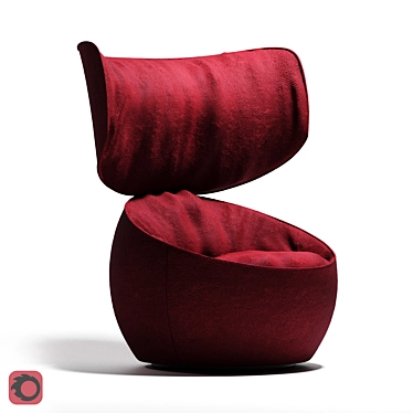 Moooi Hana Armchair: Luxurious Comfort in Wingback Style 3D model image 1 