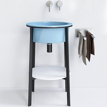 Elegant Oval Washbasin by Ceramica Cielo 3D model image 1 
