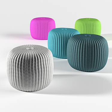 Paola Lenti Nido Pouf - Elegant and Compact Seating 3D model image 1 