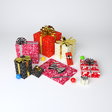 Festive Gift Set 3D model image 1 