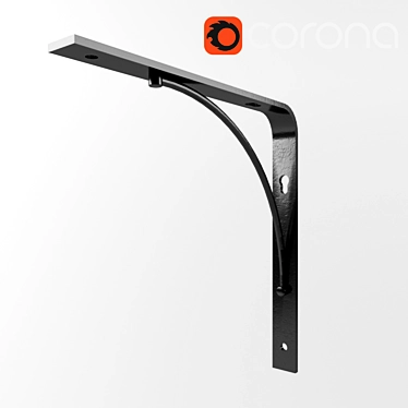 Versatile Arch Shelf Bracket: Larvij L7605BL 3D model image 1 