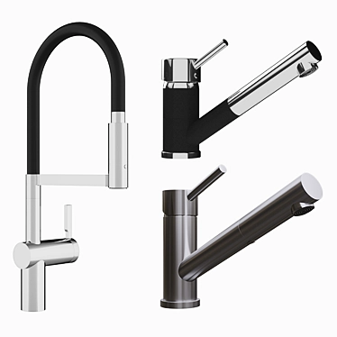 Elegant Franke Kitchen Taps 3D model image 1 