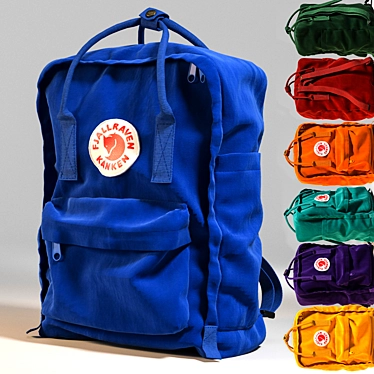  FJALLRAVEN Backpack: 38cm Height, 27cm Width, 13cm Side Walls 3D model image 1 