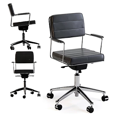 Executive Office Chair Dottore Black 3D model image 1 