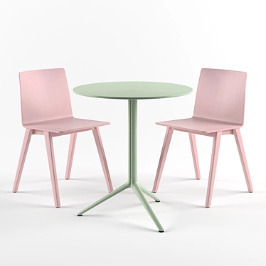 Elliot Osaka Set: Elegant Table & Chairs 3D model image 1 