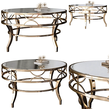 Elegant Mirrored Coffee Table 3D model image 1 