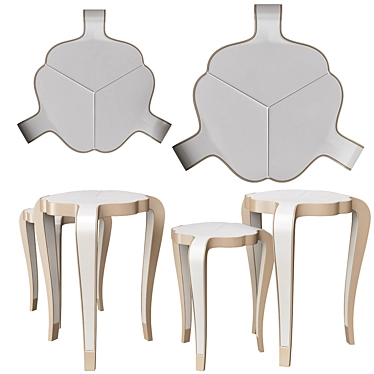 Dual Delight Nesting Tables 3D model image 1 