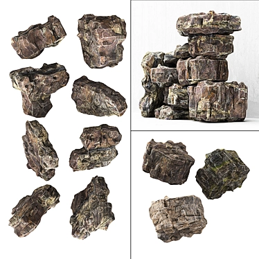 Elegant Granite Rock Stone 3D model image 1 