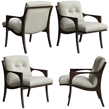 Modern Bridge Armchair: Elegant Design & Unmatched Comfort 3D model image 1 