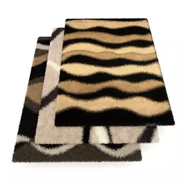 Luxury Collection: Set of 3 Carpets 3D model image 1 