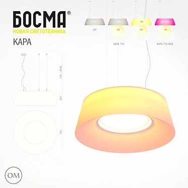 KAPA LED Pendant Light: Functional & Decorative Lighting 3D model image 1 