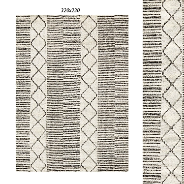 Scandi Flatweave Rug 3D model image 1 