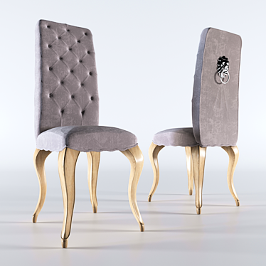 Dialma Brown Oak Chair 3D model image 1 