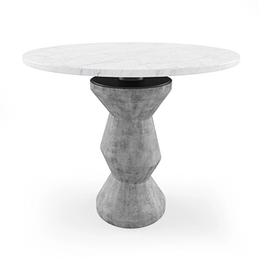 Gervason Round Marble Table 3D model image 1 