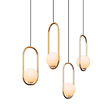 Hoop Pendant Light - Modern Loft Style 3D model image 1 