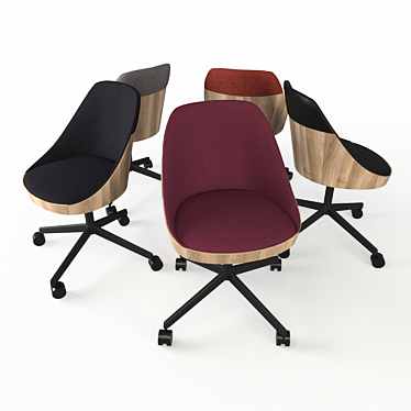 Enea Oak Chair: Cozy and Elegant 3D model image 1 
